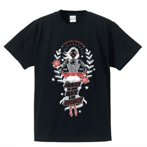 （ブラック）Fighting Woman T-shirt  Tシャツ【受注生産】 