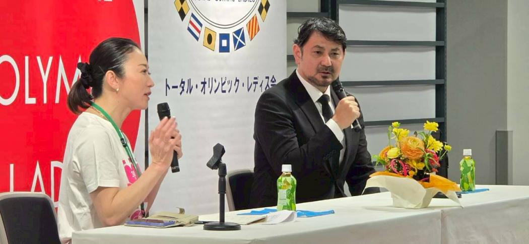 MC：田中雅美(競泳)　ゲスト：藤本隆宏(競泳)