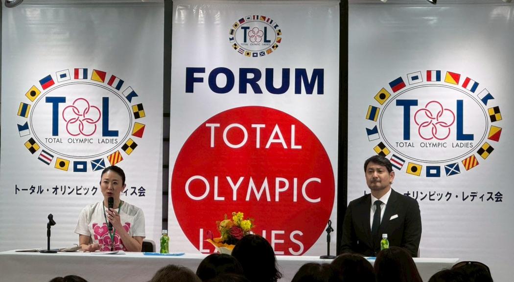 MC：田中雅美(競泳)　ゲスト：藤本隆宏(競泳)