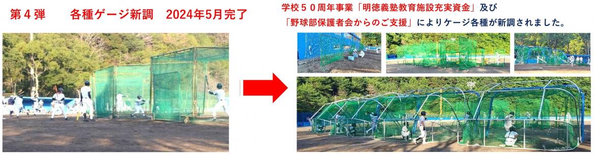 ケージも軽量化で練習の切り替えもズムーズになりました。