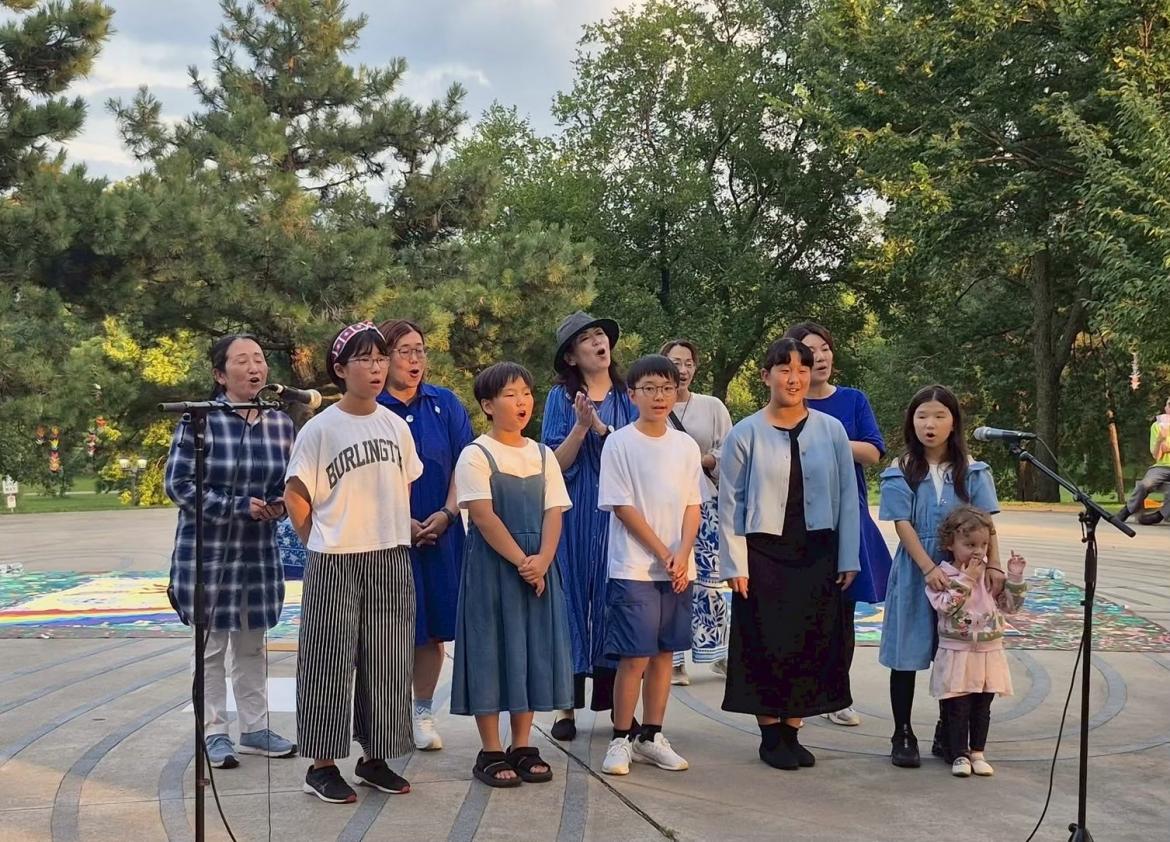 上を向いて歩こうを合唱♪